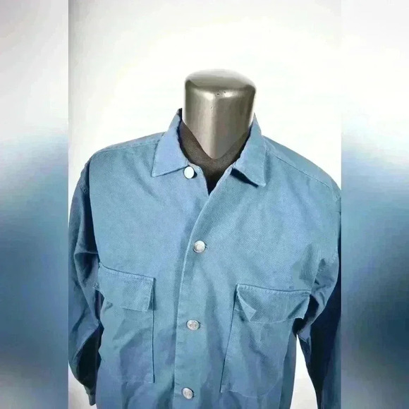 FW20 OBEY Aqua Deep Blue Boxy Fit Cotton Twill Jean Wilson  Denim Jacket Medium - Picture 3 of 10